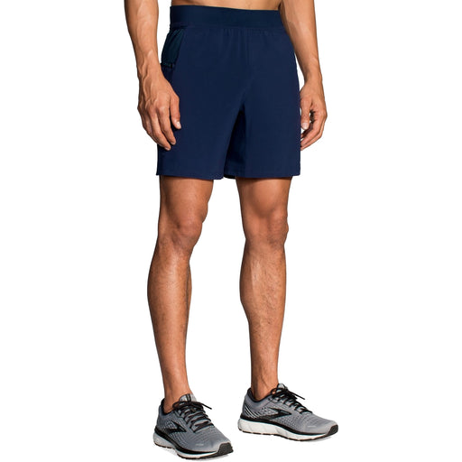 Brooks Sherpa 2-in-1 7in Mens Running Shorts - Navy/XXL