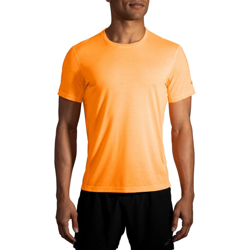 Brooks Distance Short Sleeve Mens Running Shirt - Fluoro Orange/XXL