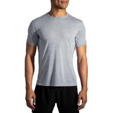 
                        
                          Load image into Gallery viewer, Brooks Distance Short Sleeve Mens Running Shirt - Heather Ash/XXL
                        
                       - 2