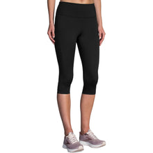 
                        
                          Load image into Gallery viewer, Brooks Method 1/2 Crop Womens Running Tights - Black/XXL
                        
                       - 1