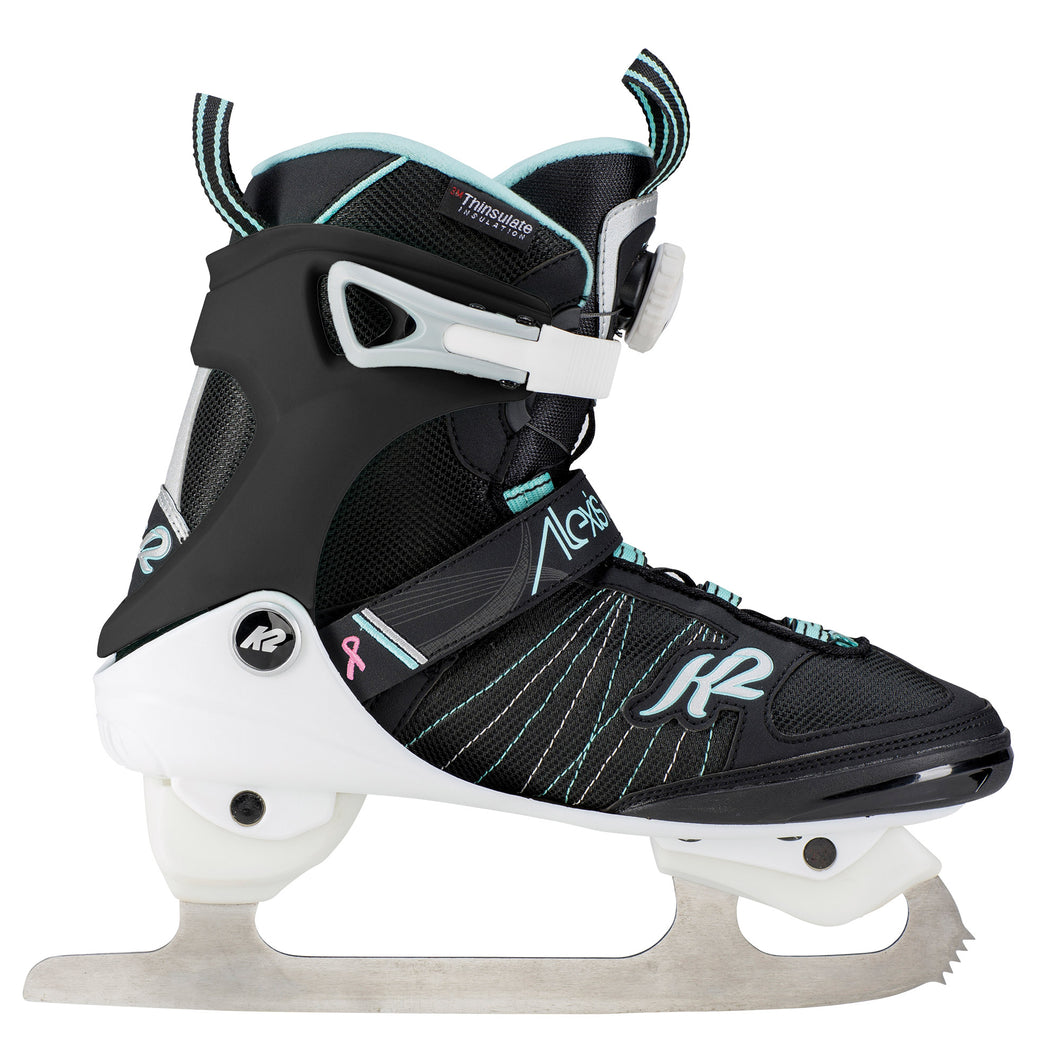 K2 Alexis Ice Boa Womens Figure Ice Skates - Black/Blue/11.0