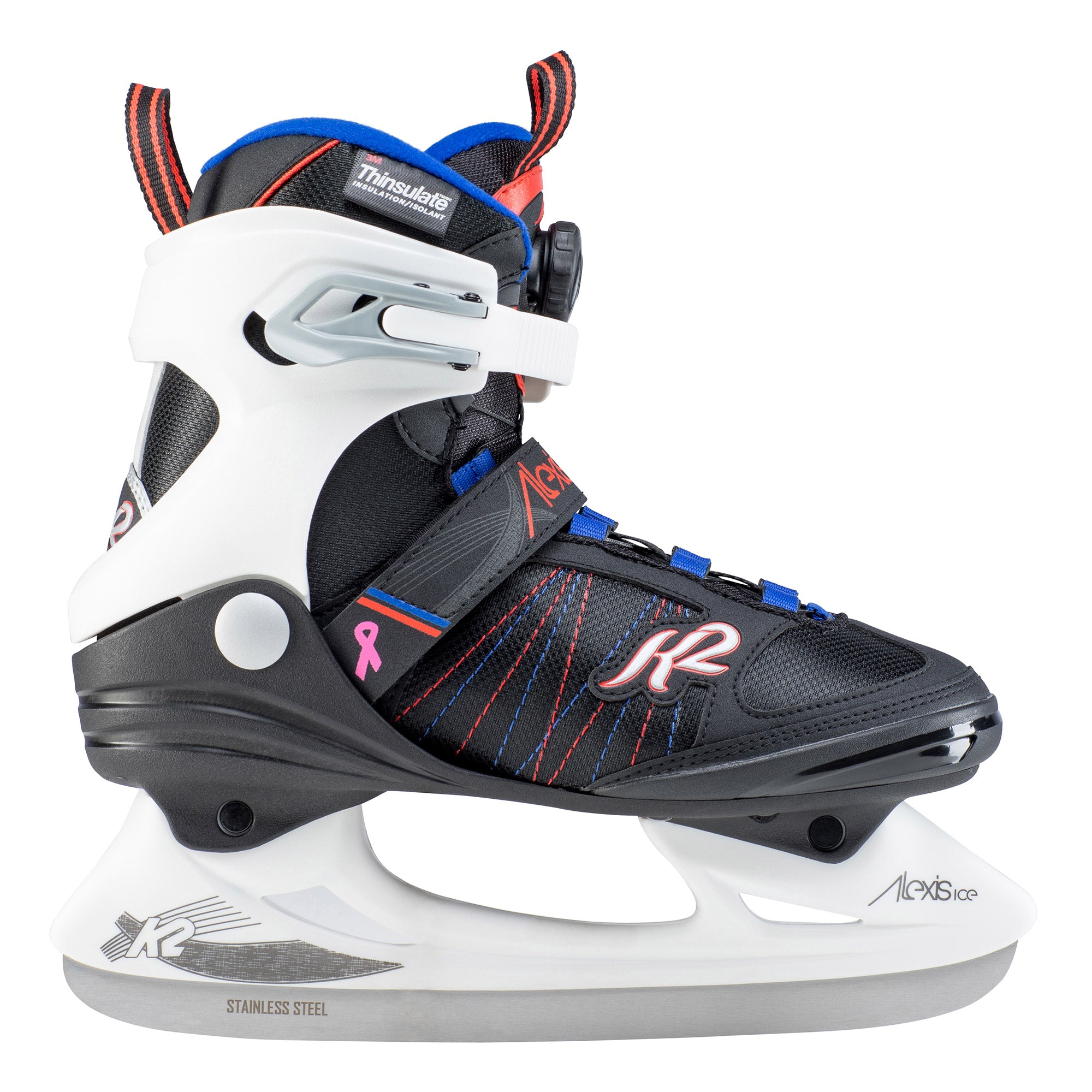 K2 Alexis Ice Figure Blade Womens Ice Skates, Gray/Pink • Price »