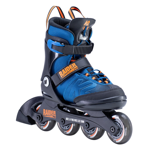 K2 Raider Pro Boys Adjustable Inline Skates 2021 - Blue/Orange/4-8