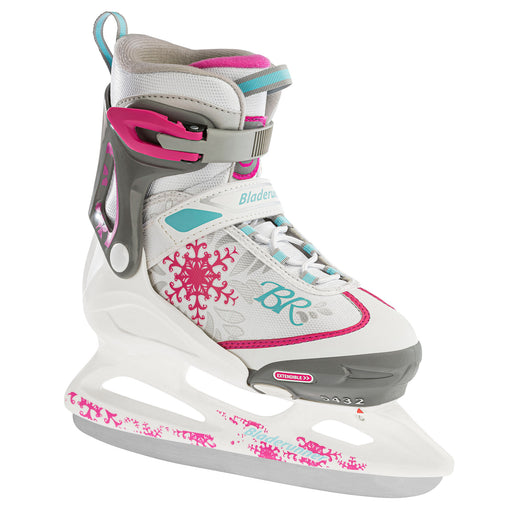 Bladerunner by RB Micro Ice Girls Adj Ice Skates - White/Pink/5-8