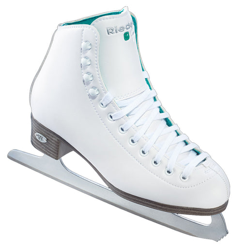 Riedell Opal Jr. 10 Girls Figure Skates - 13Y/White/M