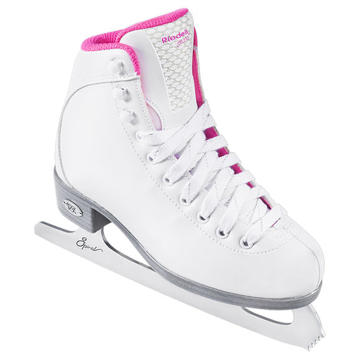 Riedell Sparkle Girls Figure Skates - 3.0/White/Pink/M