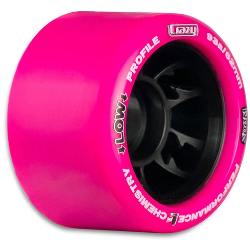 Crazy Skate Zoom Roller Skate Wheels - 8 Pack - Pink