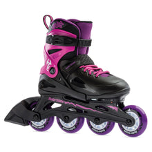 
                        
                          Load image into Gallery viewer, Rollerblade Fury Girls Adjustable Inline Skates - Black/Pink/5-8
                        
                       - 1