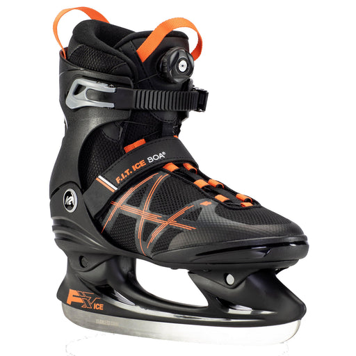 K2 F.I.T. Ice Boa Mens Ice Skates - Black/Orange/14.0