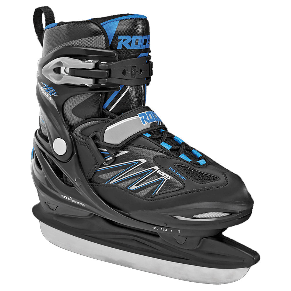 Roces Moody 2.0 Adjustable Boys Ice Skates - 13J-3/Black/Blue/Red
