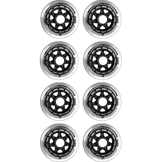 Rollerblade 90mm/84A Inline Skate Wheels 8-Pack