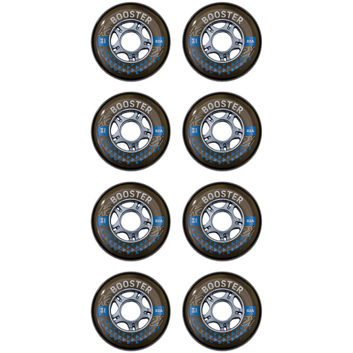 K2 Booster 84mm/82A Inline Skate Wheels 8-Pack - Smoke