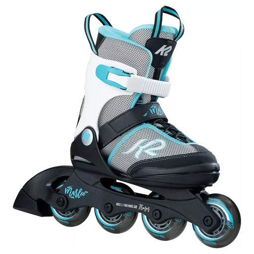 K2 Marlee Silver-Blu Girls Adjustable Inline Skate - Silver/Blue/4-8