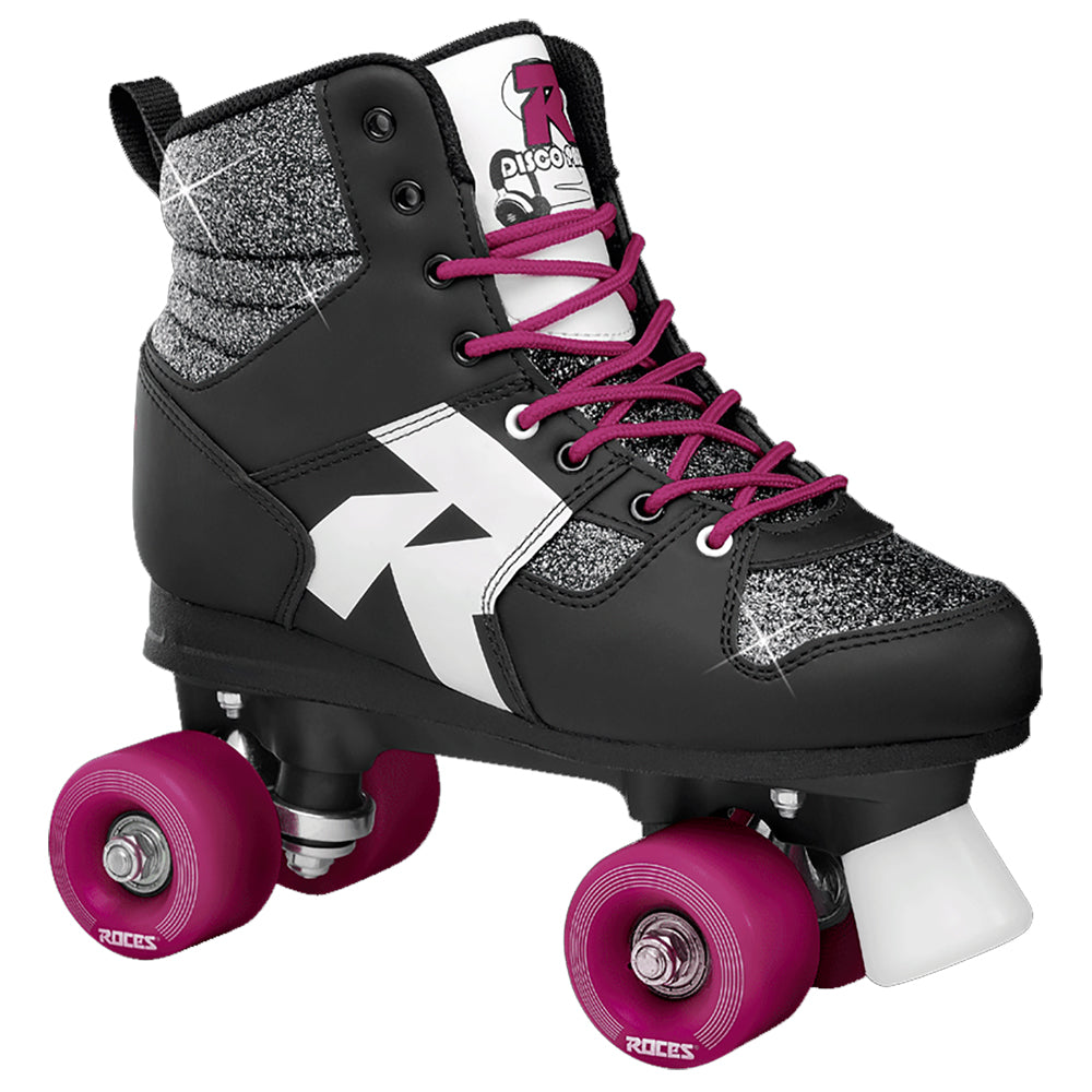 Roces Disco Palace Unisex Roller Skates - M08 / W10/GLITTER BLK 007