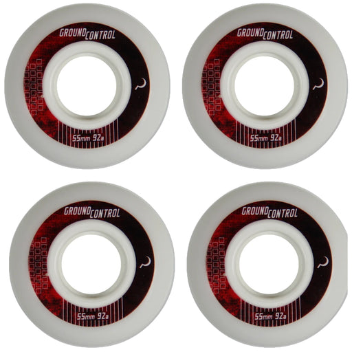 Ground Control 55mm/92A Inline Skate Wheels - 4PK - White