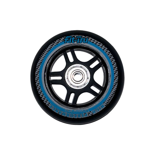 Fit-Tru Cruze 84mm Blue Inline Skate Wheels 4-Pack - Blk/Blu/Gry