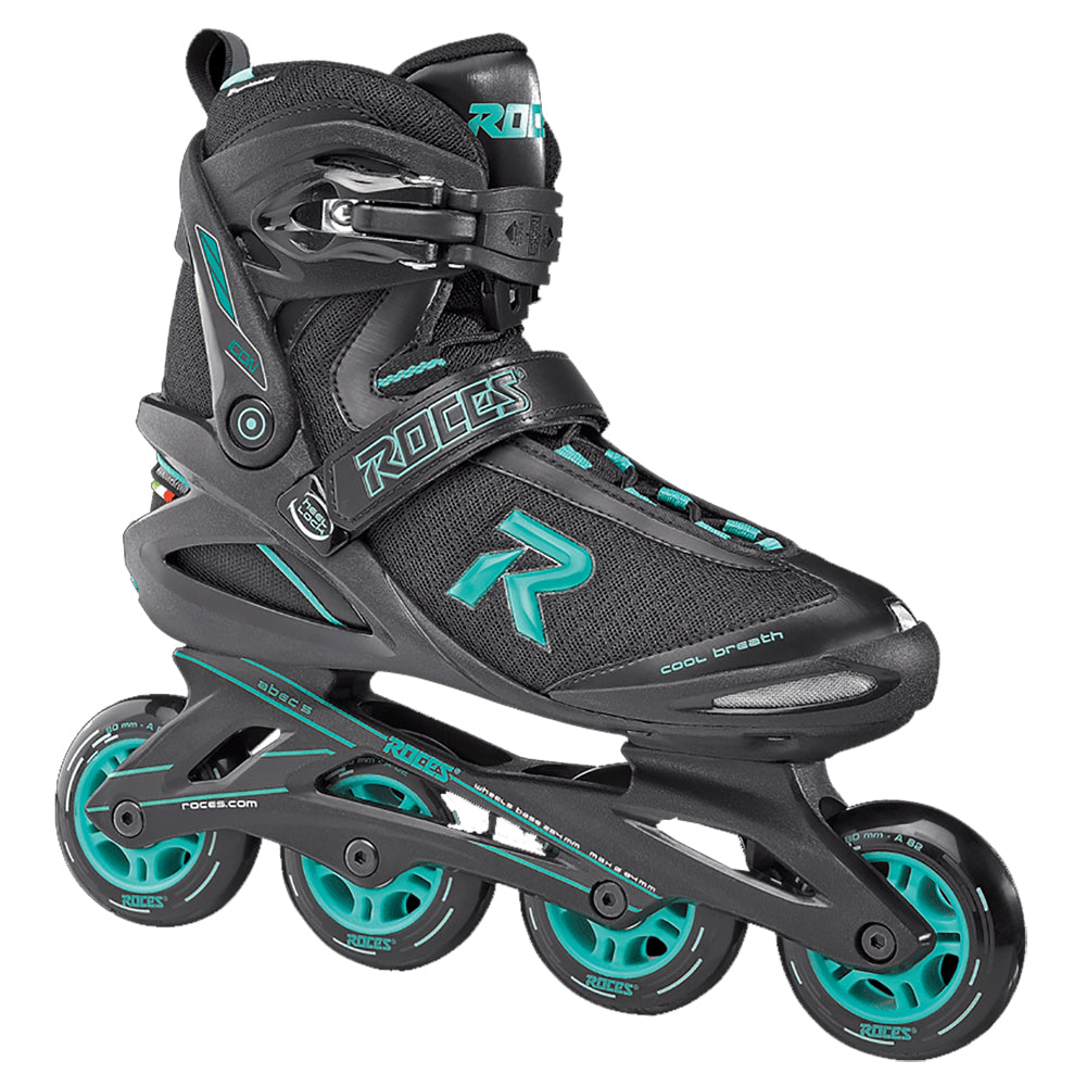 Roces Icon Womens Inline Skates - BLK/AQUA 001/10