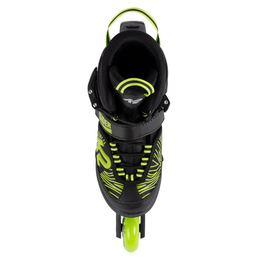 K2 Raider Black-Lime Boys Adjustable Inline Skates