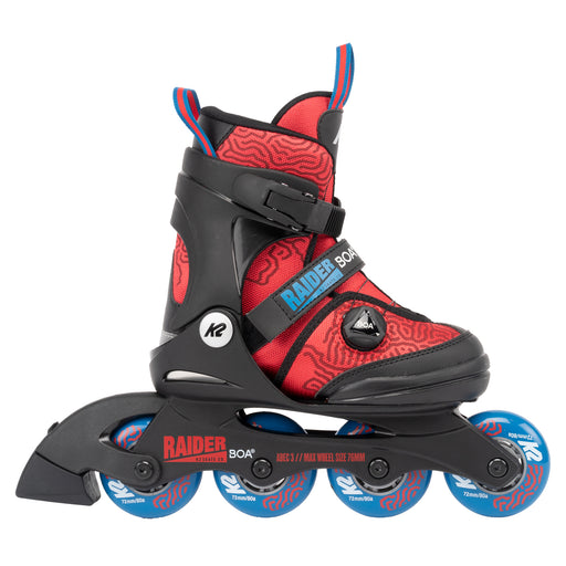 K2 Raider Boa Red Boys Adjustable Inline Skates