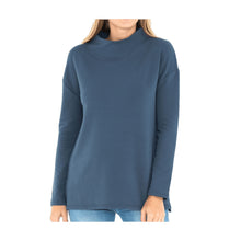 
                        
                          Load image into Gallery viewer, Free Fly Bamboo Thermal Flc Wmns Mockneck Pullover - TRUE NAVY 103/XL
                        
                       - 4