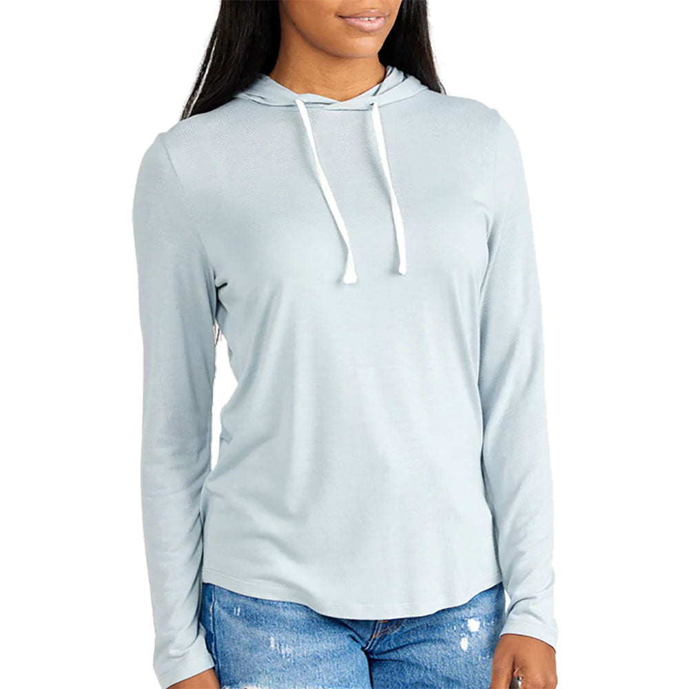 Free Fly Bamboo Lightweight Shore Blu Women Hoodie - BAY BLUE 404/L