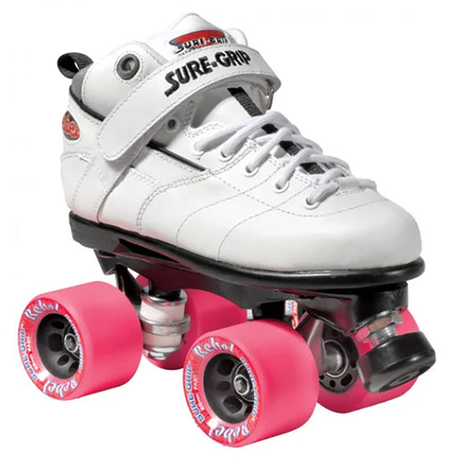 Sure Grip Rebel Fugitive Derby Unisex Roller Skate - White/M11 / W13