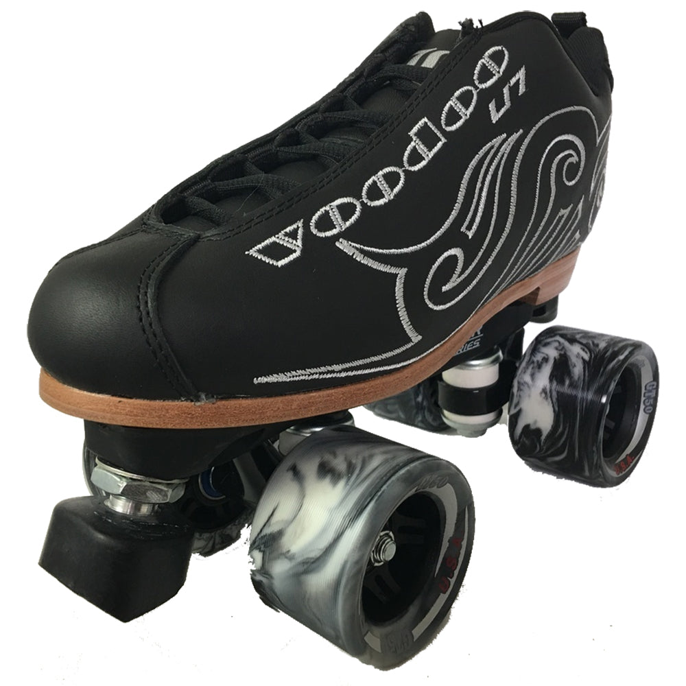 Pacer Black 660 VooDoo Unisex Roller Skates - Black/M11 / W13