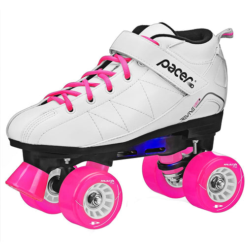 Pacer Revive Lite Up Unisex Roller Skates - White/M08 / W10