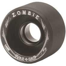 
                        
                          Load image into Gallery viewer, Sure Grip Zombie Roller Skate Wheels Set of 4 - Black 92a/Mid 62mm X 38mm
                        
                       - 1