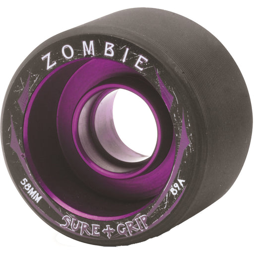 Sure Grip Zombie Roller Skate Wheels Set of 4 - Purple 89a/Mid 62mm X 38mm