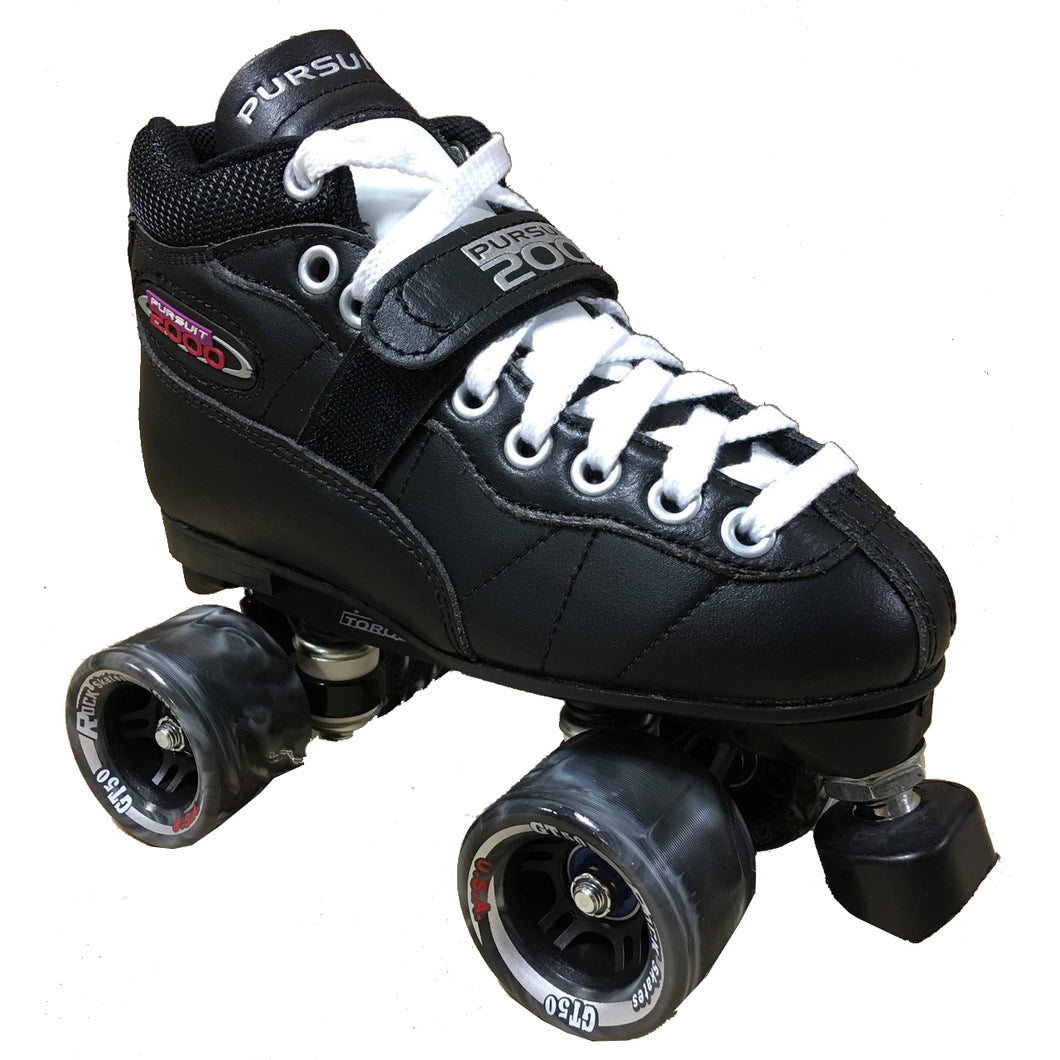 Midwest Skate Company 379 Pursuit U Roller Skates - Black/M08 / W10