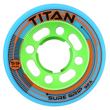 
                        
                          Load image into Gallery viewer, Sure Grip Titan Roller Skate Wheels 4-Pack - Blue/62MM
                        
                       - 1