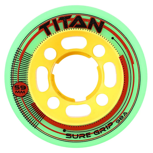 Sure Grip Titan Roller Skate Wheels 4-Pack - Green/62MM