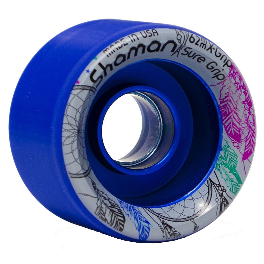Sure Grip Shaman 62mm Roller Skate Wheels - Blue