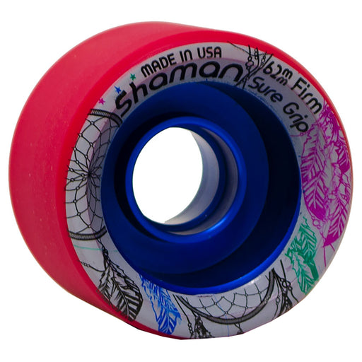 Sure Grip Shaman 62mm Roller Skate Wheels - Red