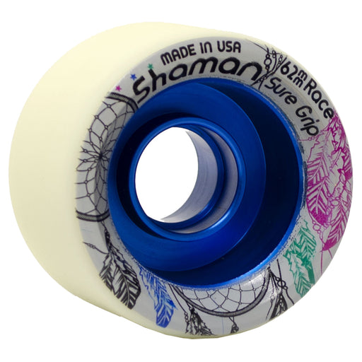 Sure Grip Shaman 62mm Roller Skate Wheels - White