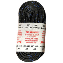 
                        
                          Load image into Gallery viewer, Ten Seconds Waxed Hockey Skate Laces - Black/120 IN
                        
                       - 1