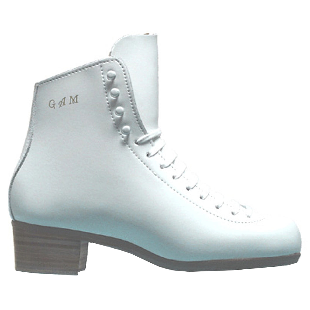 Gam Super Gam White Girls Figure Skate Boot - White/3.5/B
