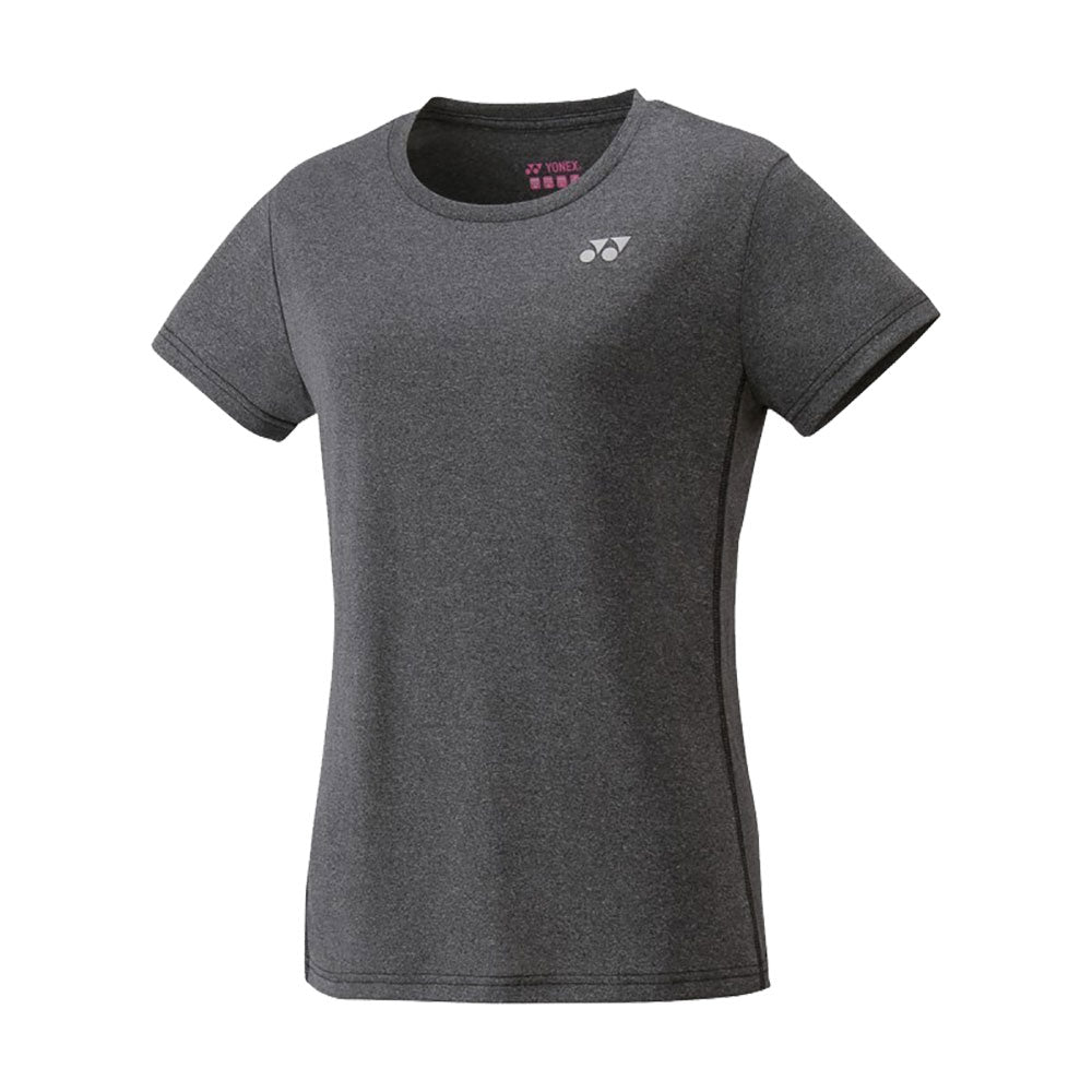 Yonex Grey Womens Tennis Shirt - Black Bk/XL