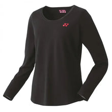 
                        
                          Load image into Gallery viewer, Yonex Practice Womens Longsleeve Tennis T-Shirt - Black Bk/L
                        
                       - 1