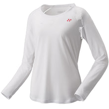 
                        
                          Load image into Gallery viewer, Yonex Practice Womens Longsleeve Tennis T-Shirt - White W/L
                        
                       - 2