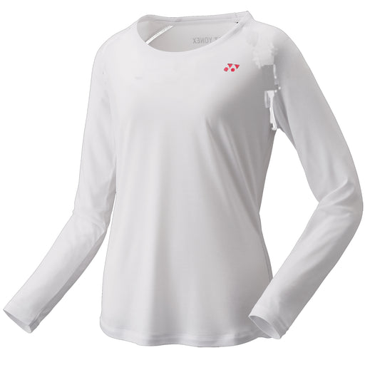 Yonex Practice Womens Longsleeve Tennis T-Shirt - White W/L