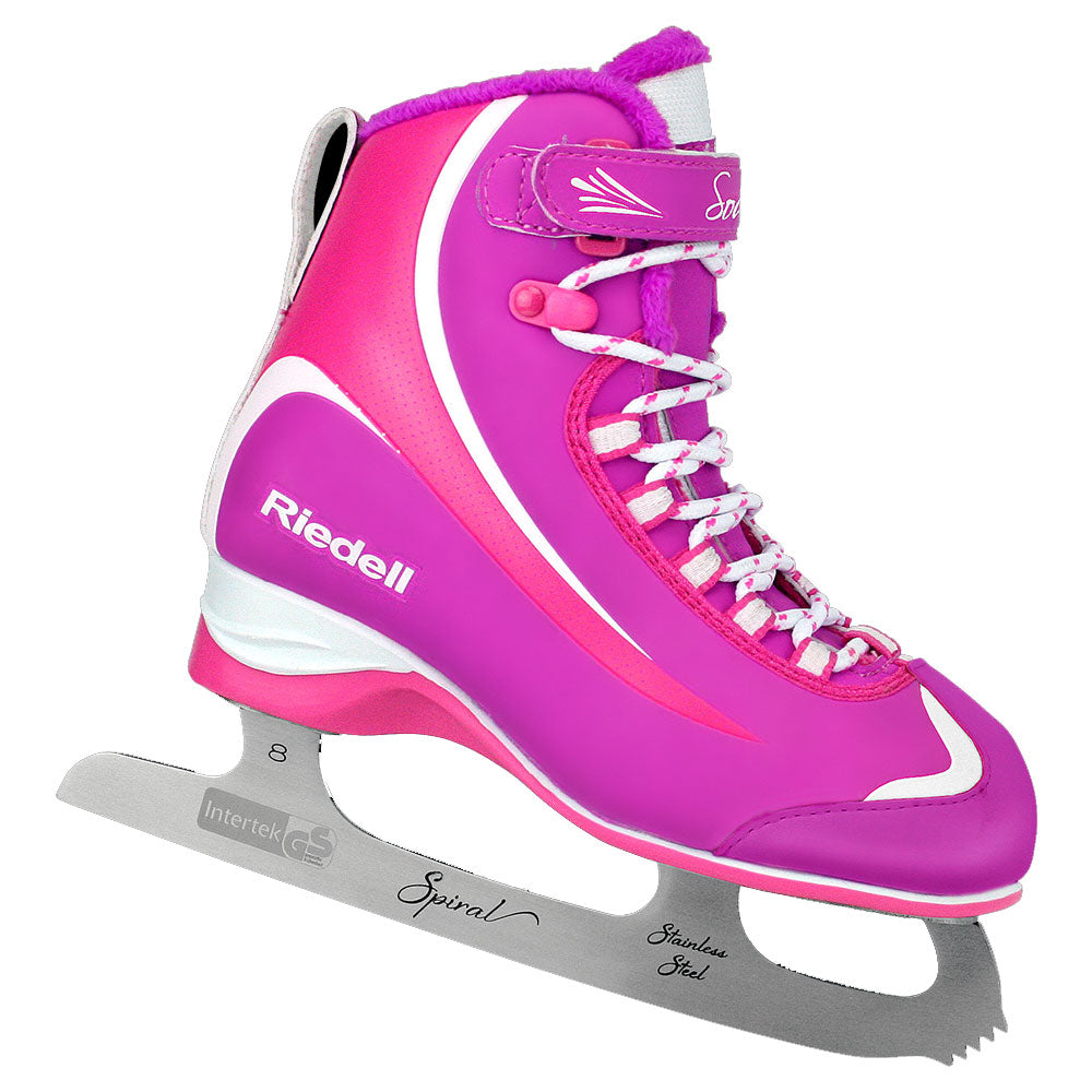 Riedell Model 615 Soar Girls Figure Skates - 13Y/Purple/Pink/M