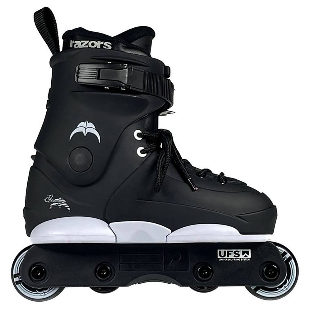 Razors Genesys 4Wh Junior Aggressive Inline Skates - Black/White/3-6