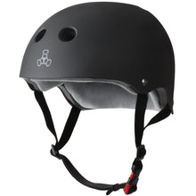 
                        
                          Load image into Gallery viewer, Triple Eight Certified Sweatsaver Bk Rubber Helmet - Black Rubber/L/XL
                        
                       - 1