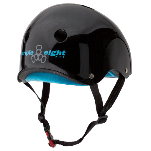 Triple Eight Certified Sweatsaver Blk Gloss Helmet