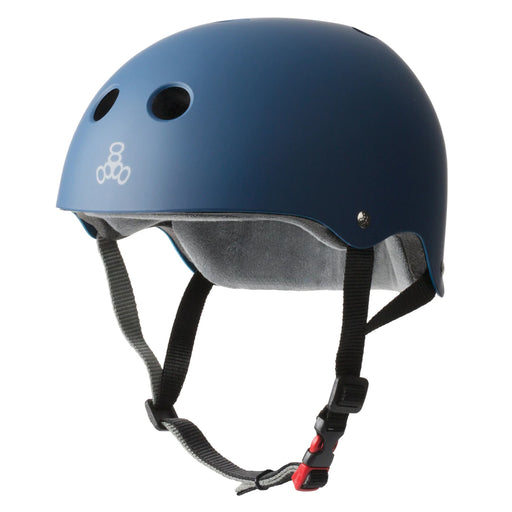 Triple Eight Certified Sweatsaver Nvy Rubbr Helmet - Navy Rubber/L/XL