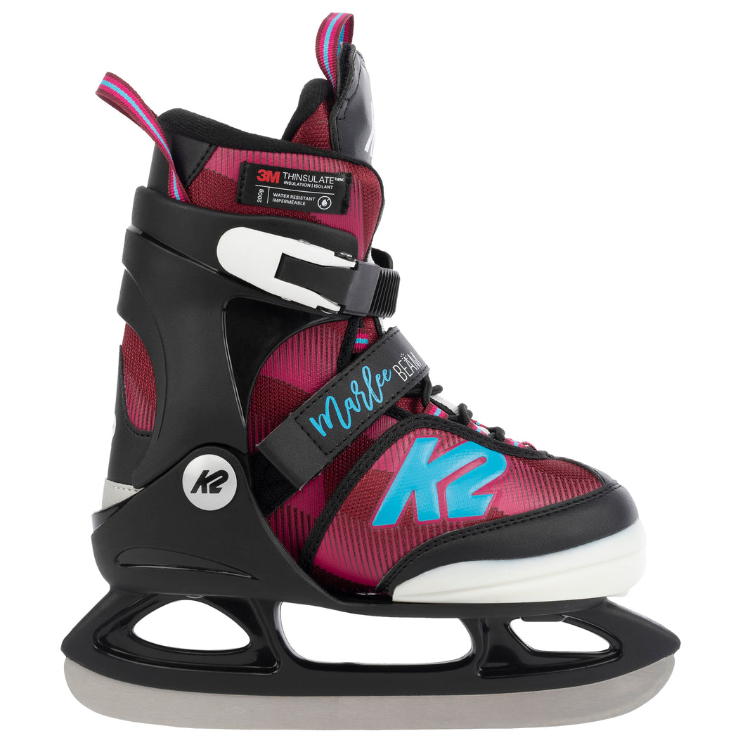 K2 Marlee Beam Girls Adjustable Ice Skates 1 - Red/Blue/8-12
