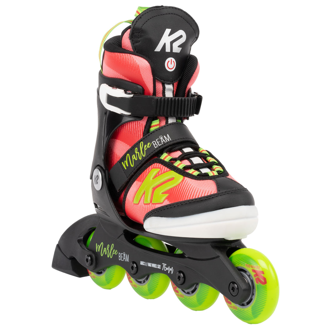 K2 Marlee Beam Girls Adjustable Inline Skates 1 - Watermelon/4-8