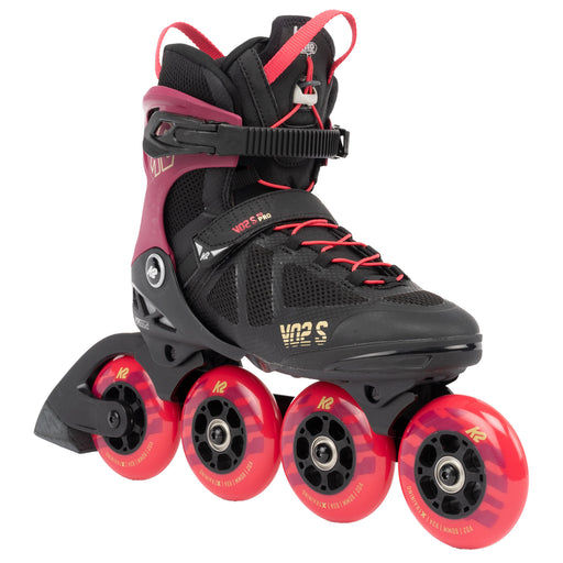 K2 VO2 S 90 Womens Inline Skates - Burgandy/Pink/11.0